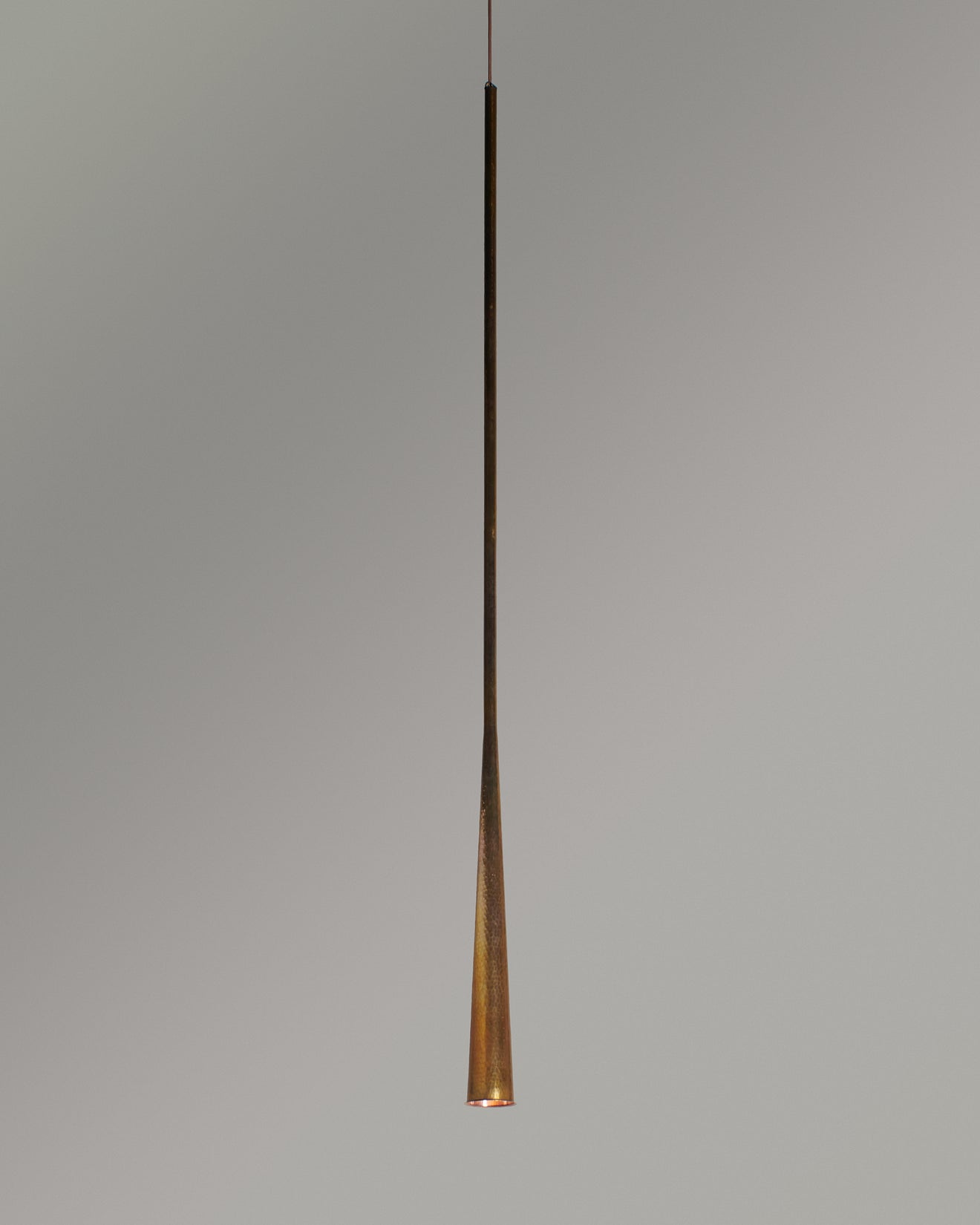 COPPER TRUMPET HANGING SPOTLIGHT BY CARLO PUNZO